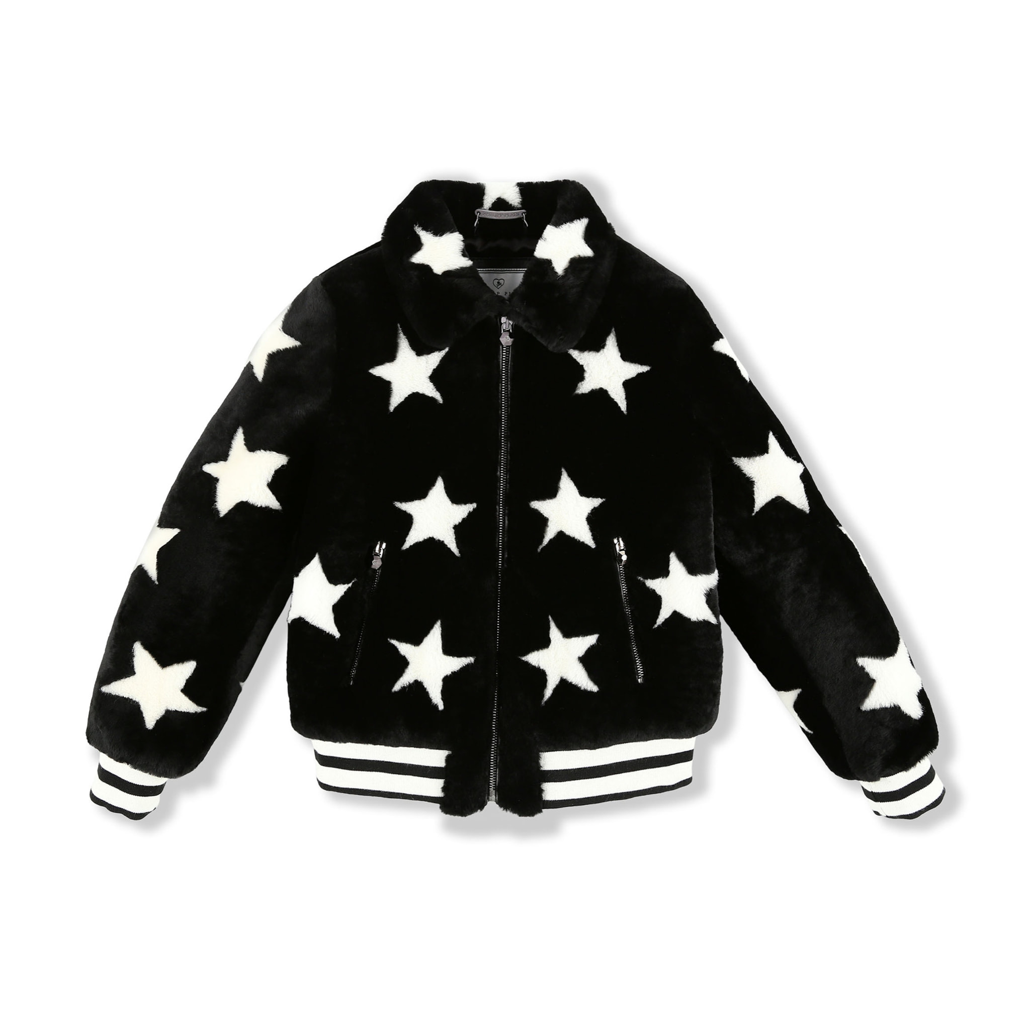 PHILIPP PLEIN Leather Bomber Stars