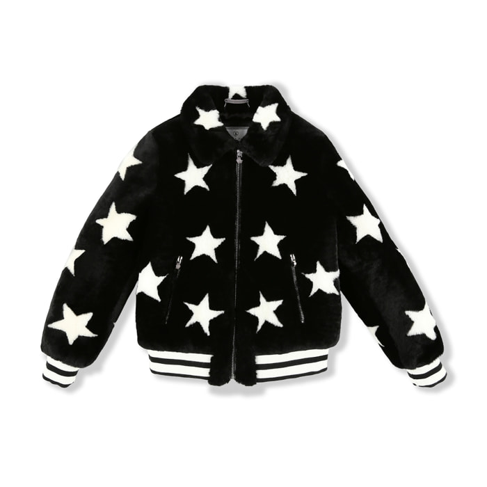 PHILIPP PLEIN Leather Bomber Stars