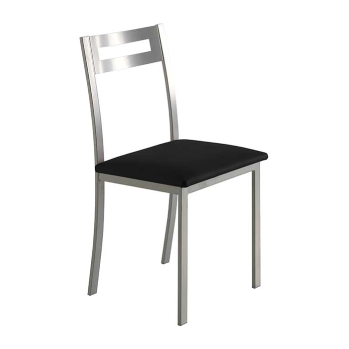 Set de 4 sillas – Polipiel y metal