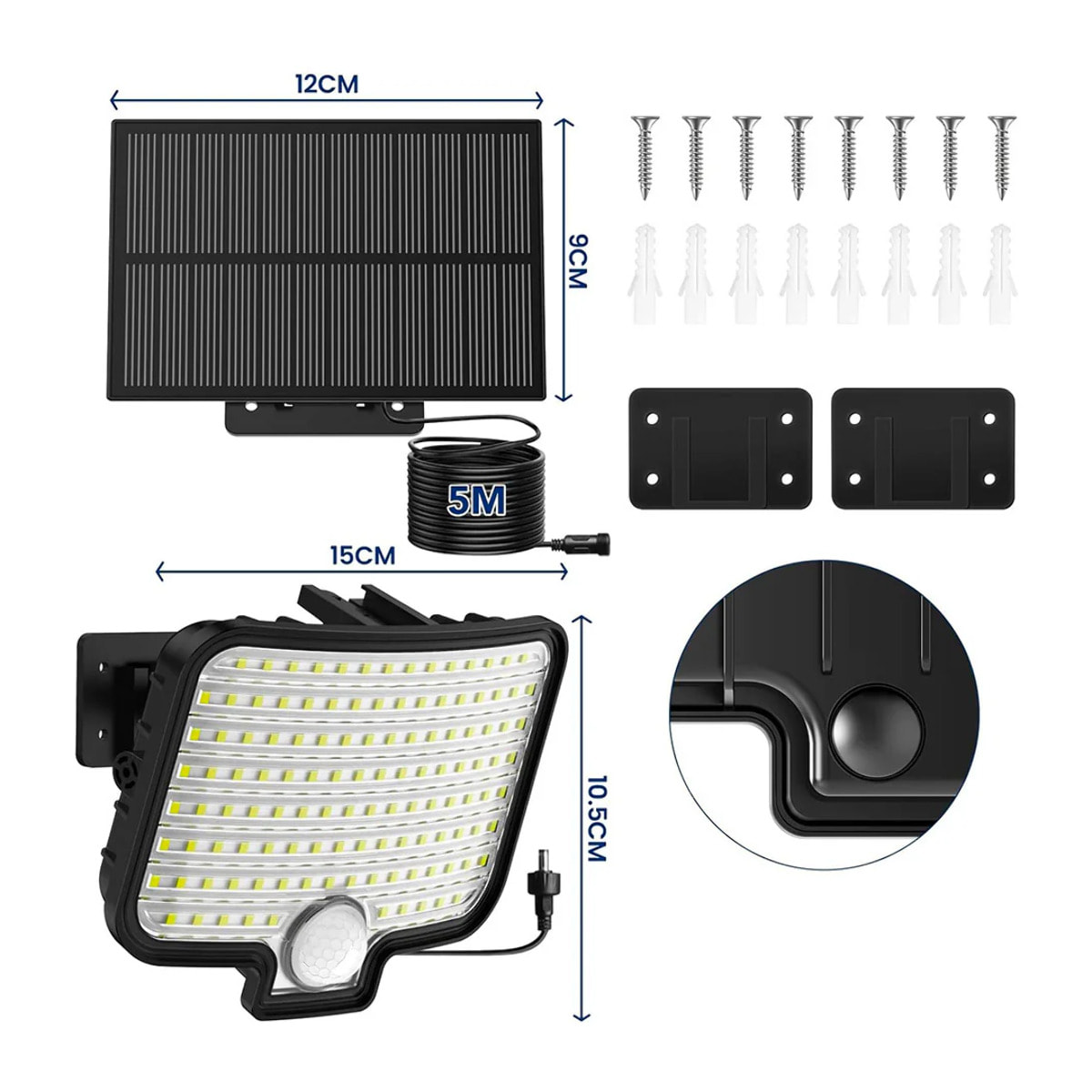 Lot de 2 spots solaire BRIGHTLY H12cm