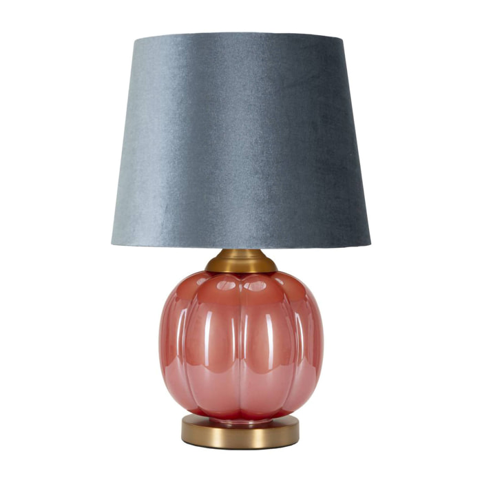 Lampada da tavolo Fibocchi, Luce da scrivania , Luminaria da ufficio, Lampada da lavoro, 33x33 h50 cm, Rosso e Blu
