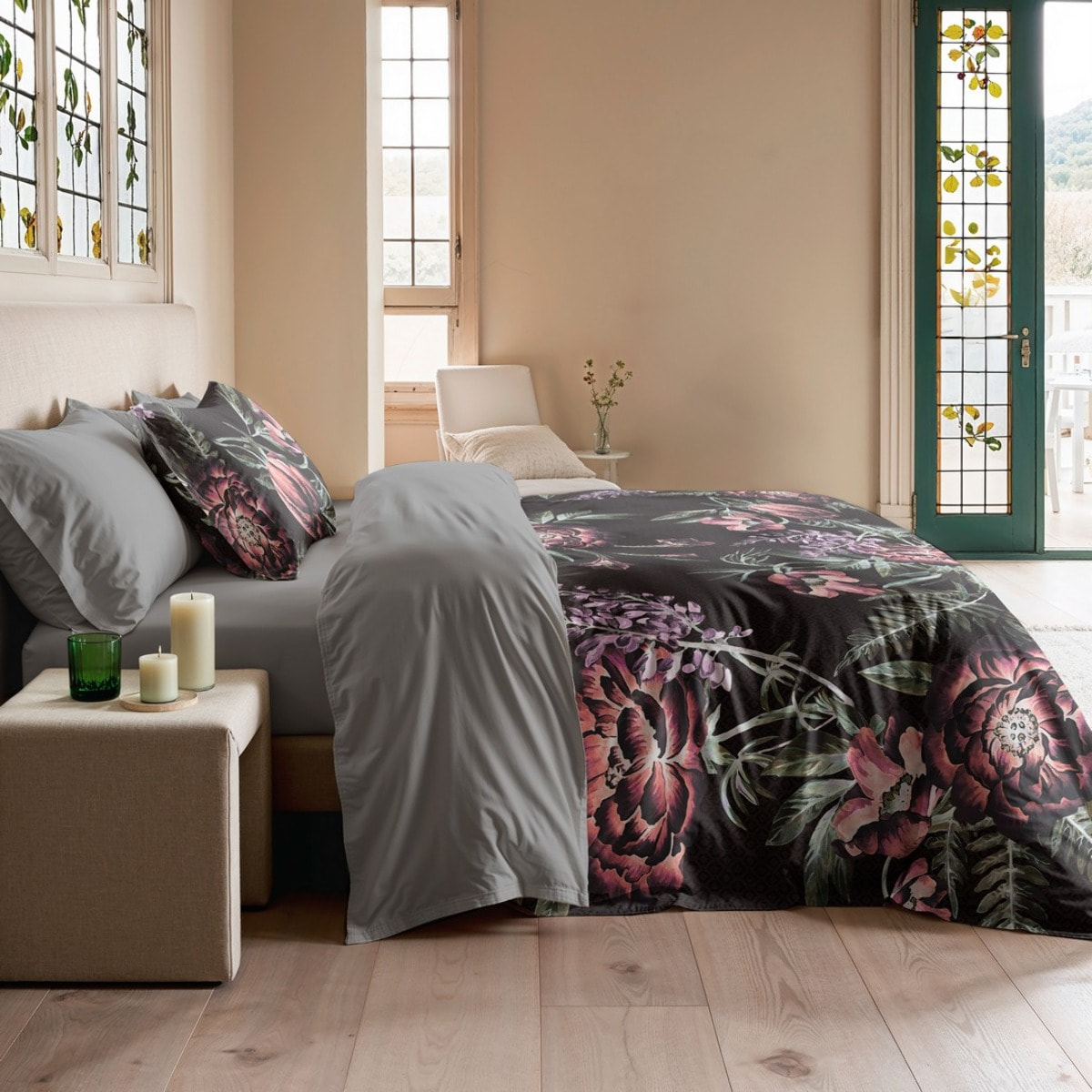 Housse de couette adaya noir