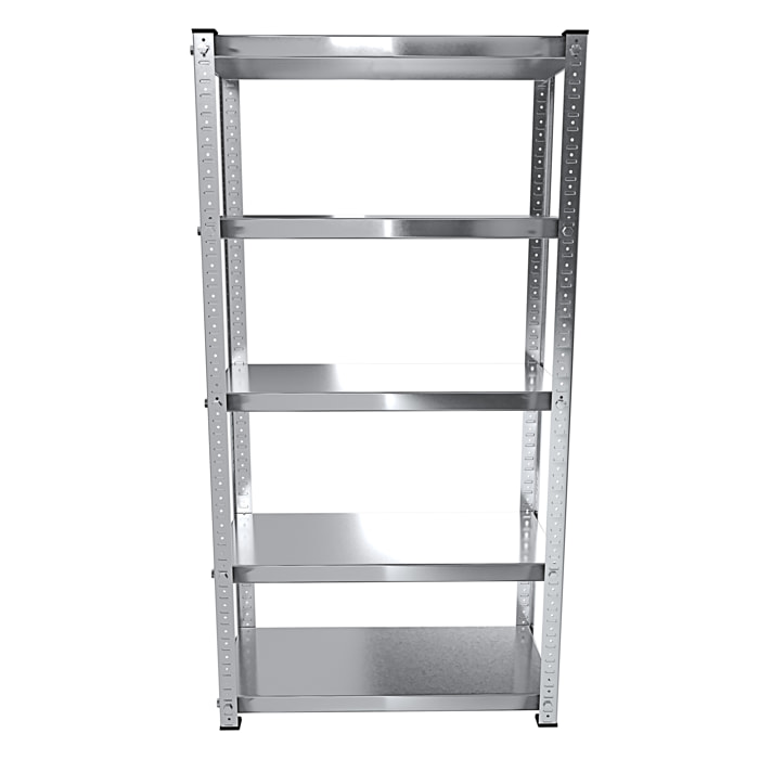 Scaffale In Metallo Alta Portata Con 5 Ripiani Regolabili Ideale Per Garage Officina Cantina Capannone Magazzino Design Modulare 187 x 100 x 30 cm