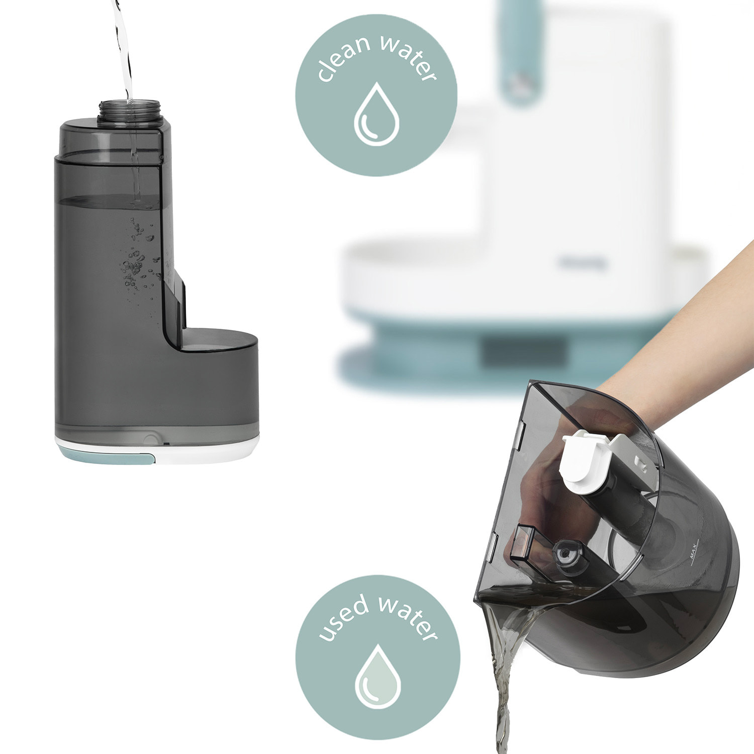 Limpiador textil con agua caliente y vapor TWT99, 1700 W