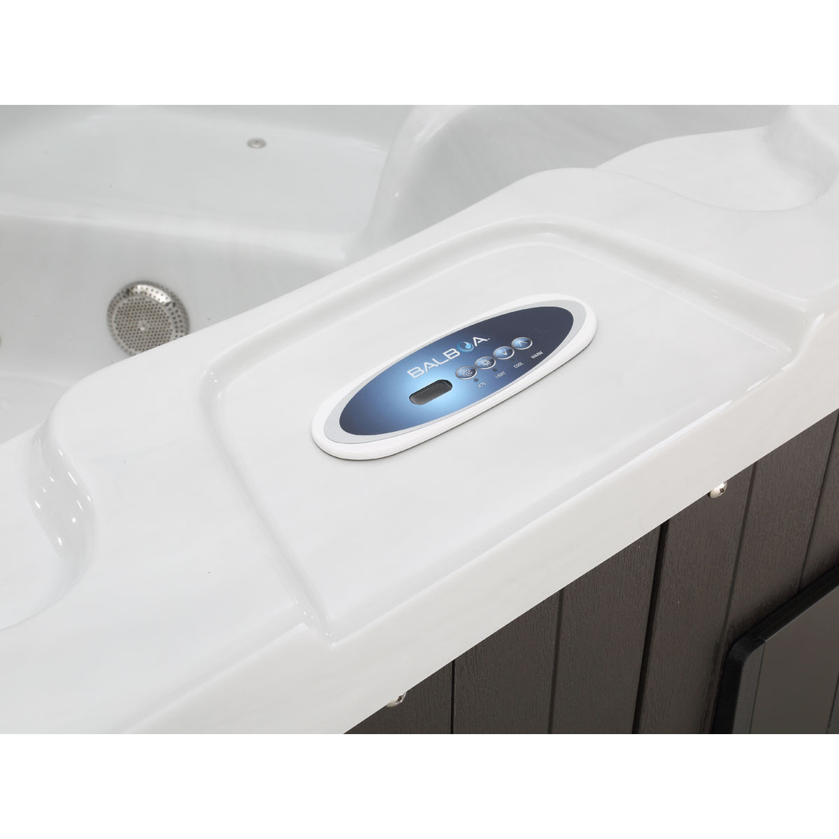 Spa LED "Haïti" 4 places - Enceintes bluetooth intégrées - Blanc