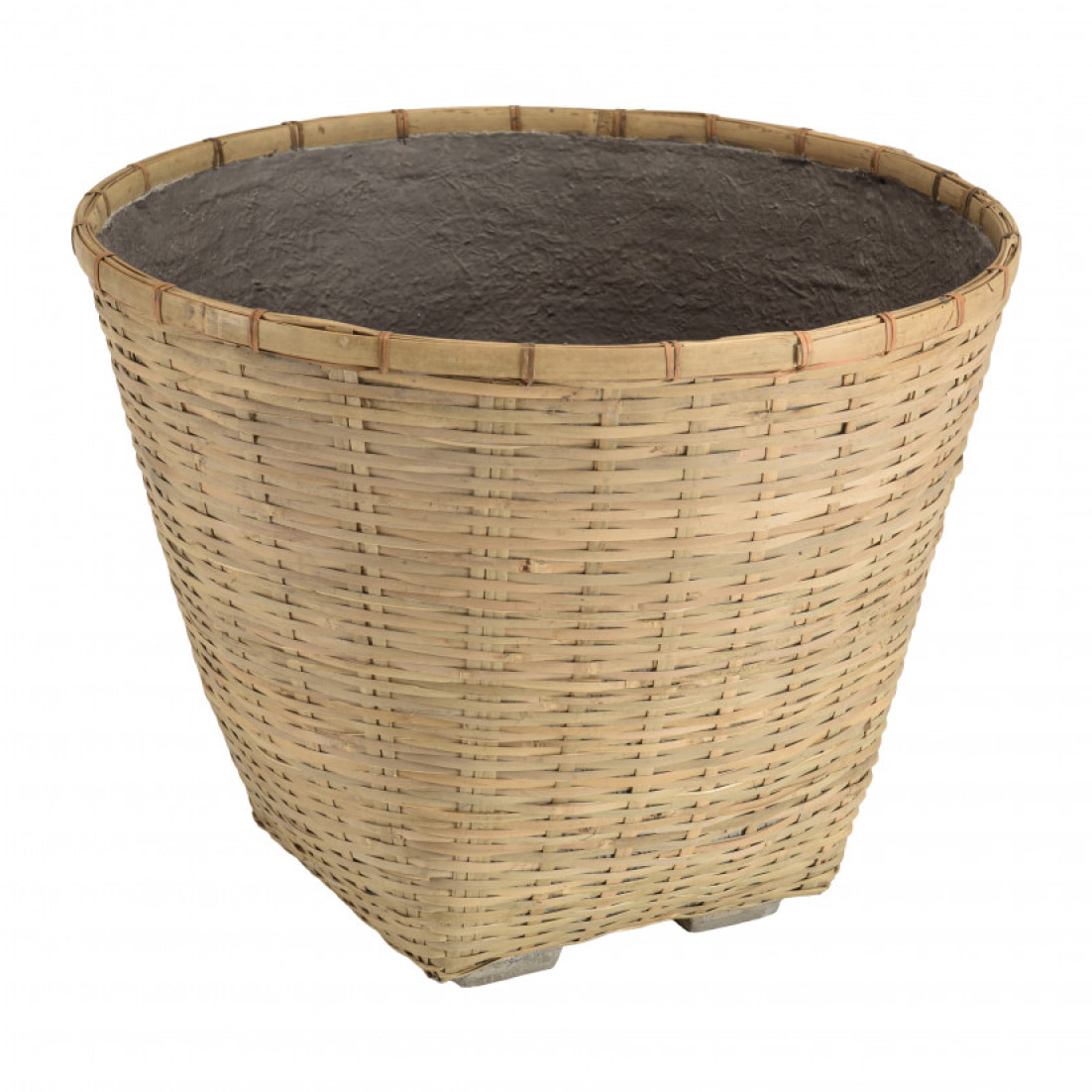 HANS - Pot de fleur rond 60x60cm en bambou naturel