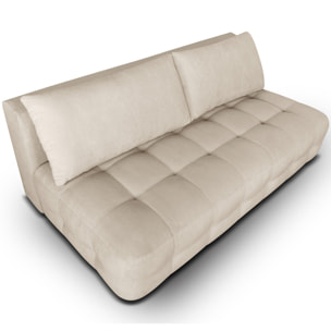 Canapé convertible 3 places en tissu chenille - LEO
