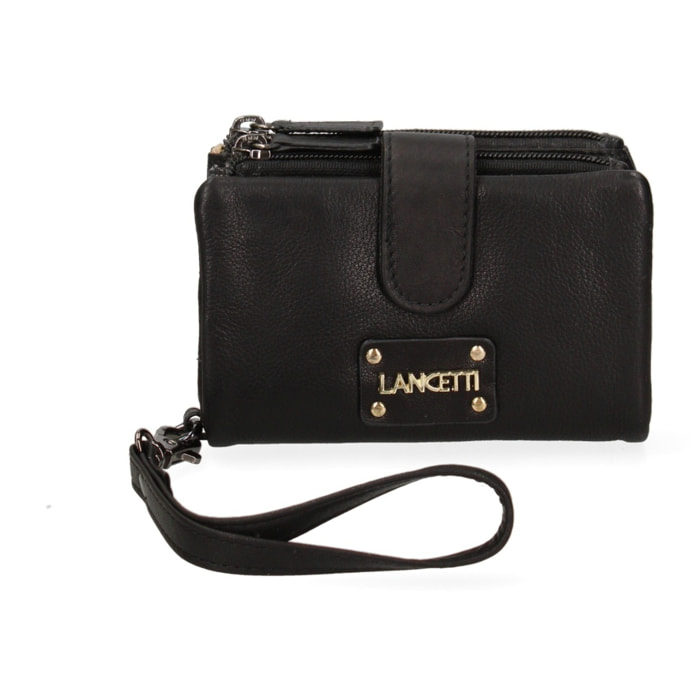 Portafoglio donna in vera pelle - Modello False - Casual - 13.5 x 10.0 x 3.0 cm