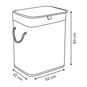 Panier à linge Stemy 100L marron