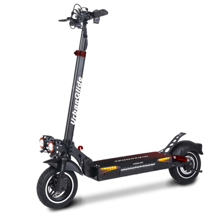 URBANGLIDE eCross Pro : trottinette électrique tout-terrain 10'' avec double frein à disque
