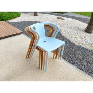 MEET - Ensemble repas de jardin 8 places en aluminium laqué