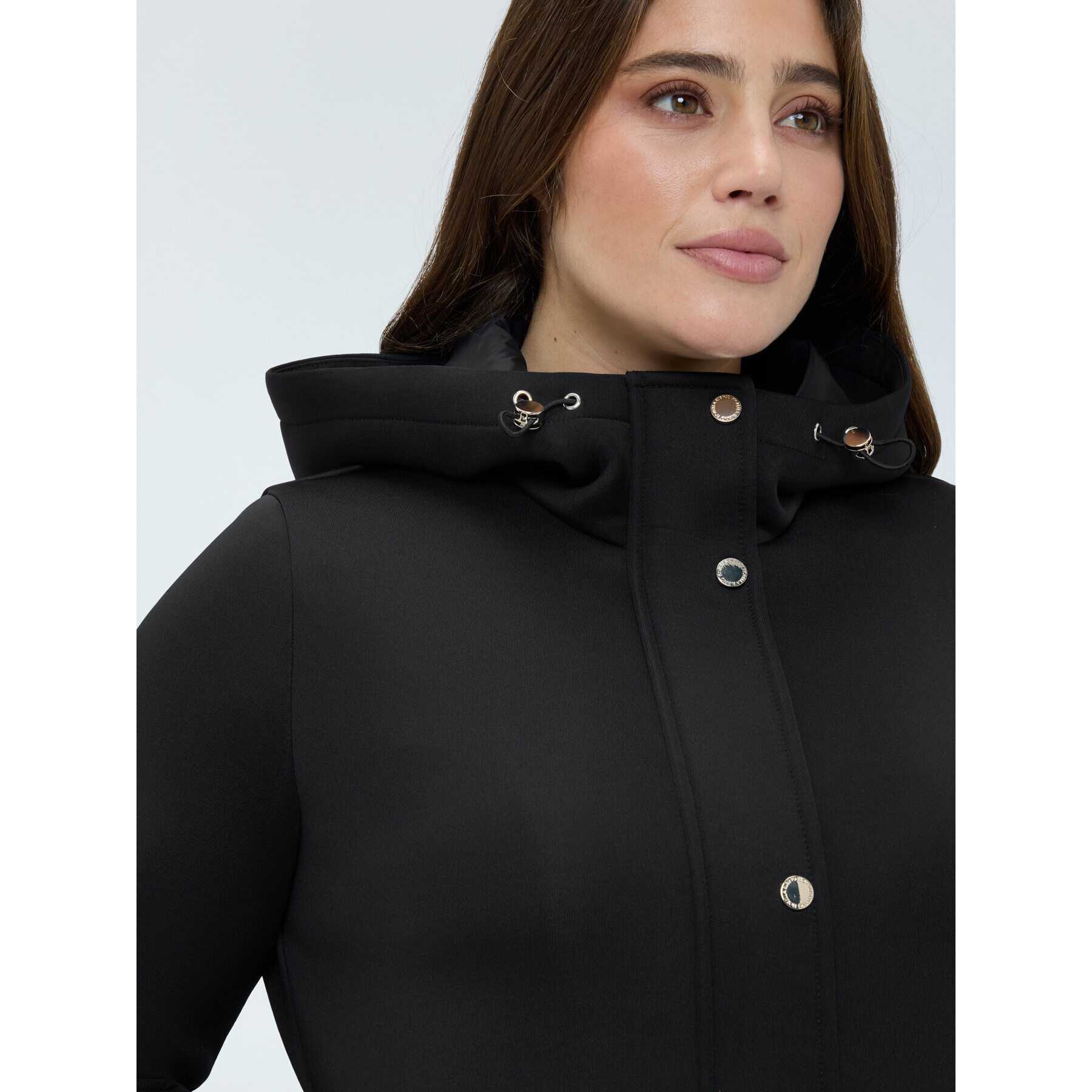 Fiorella Rubino - Chaqueta de neopreno con capucha - Negro