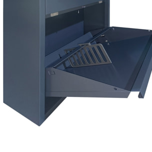 Scarpiera slim 3 ante 80x14,2x103,2 cm in metallo ceruleo - Emy