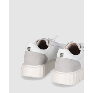 Zapatos de Piel - Blanco - Tacón: Bajo