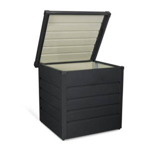 Coffre de jardin métal gris 200L