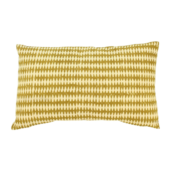 Coussin en coton jaune 30x50cm NARMADA