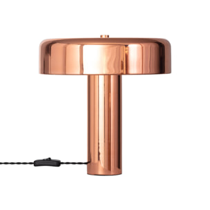 Lampe à poser métal Rudy or rose Ø 30cm