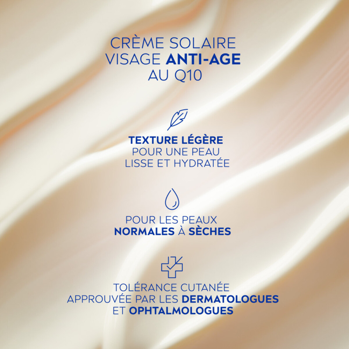 Pack de 2 - Protection solaire Visage Crème UV Anti-Âge FPS 50 NIVEA SUN au Q10 naturel 50ml