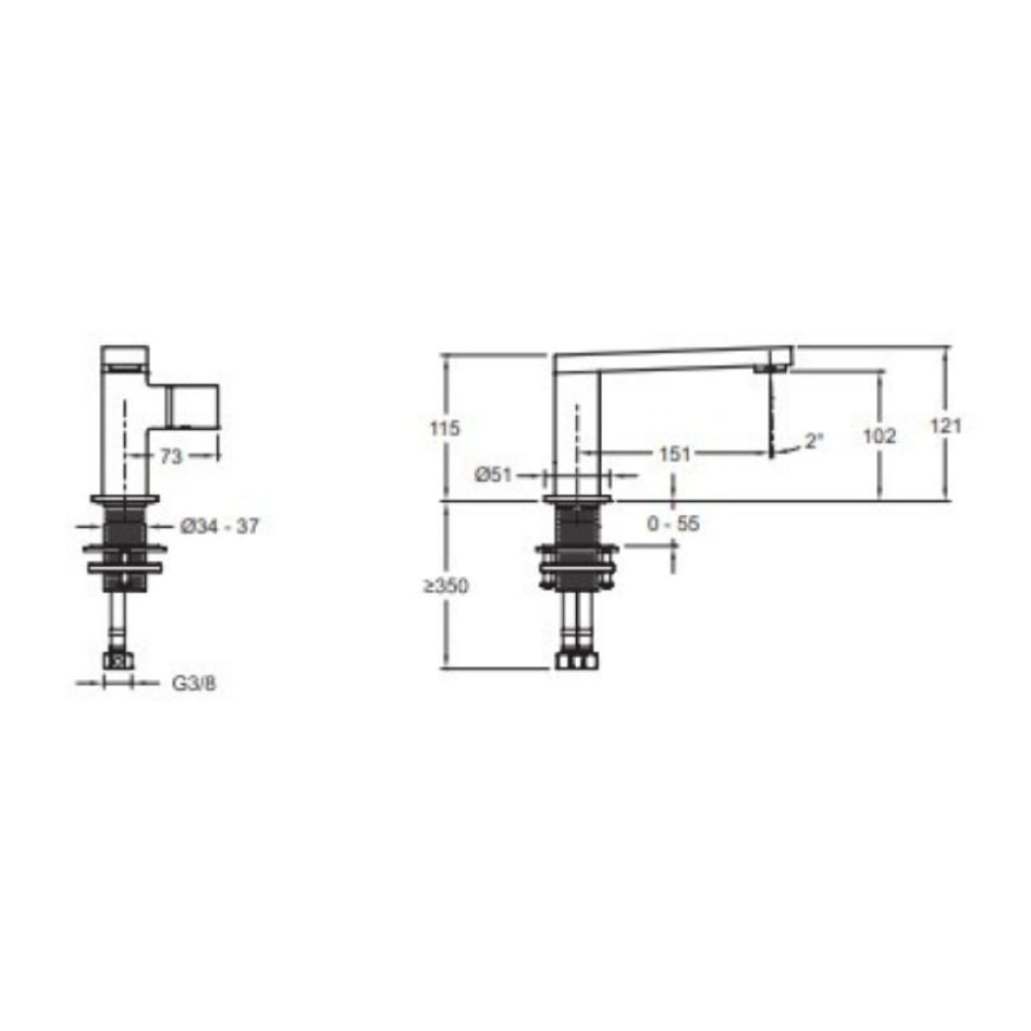 Mitigeur lavabo Composed Chrome