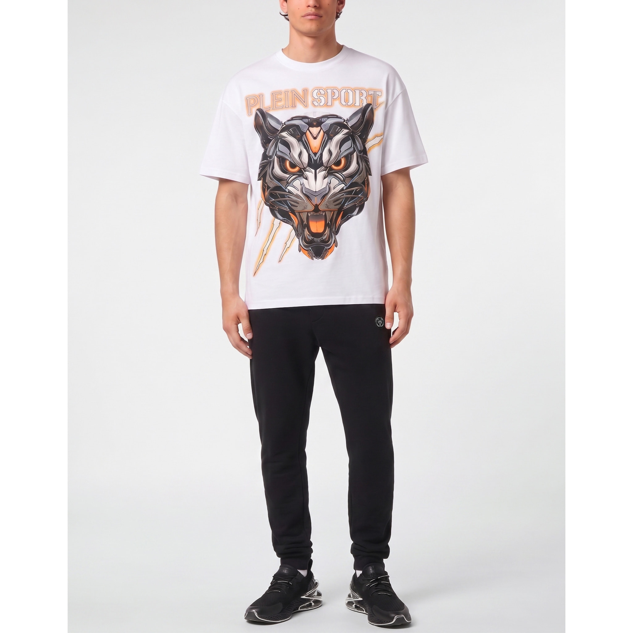 PLEIN SPORT Camiseta de cuello redondo y manga corta TIGER