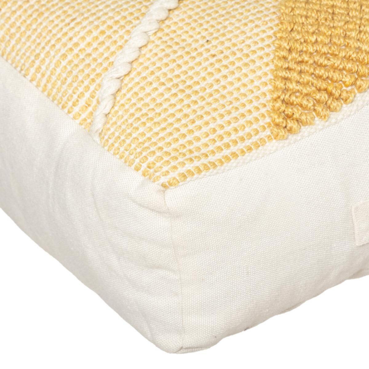 Coussin de sol recyclé ''Row'' 48 x 48 x 14 cm Atmosphéra - Couleur: Ocre