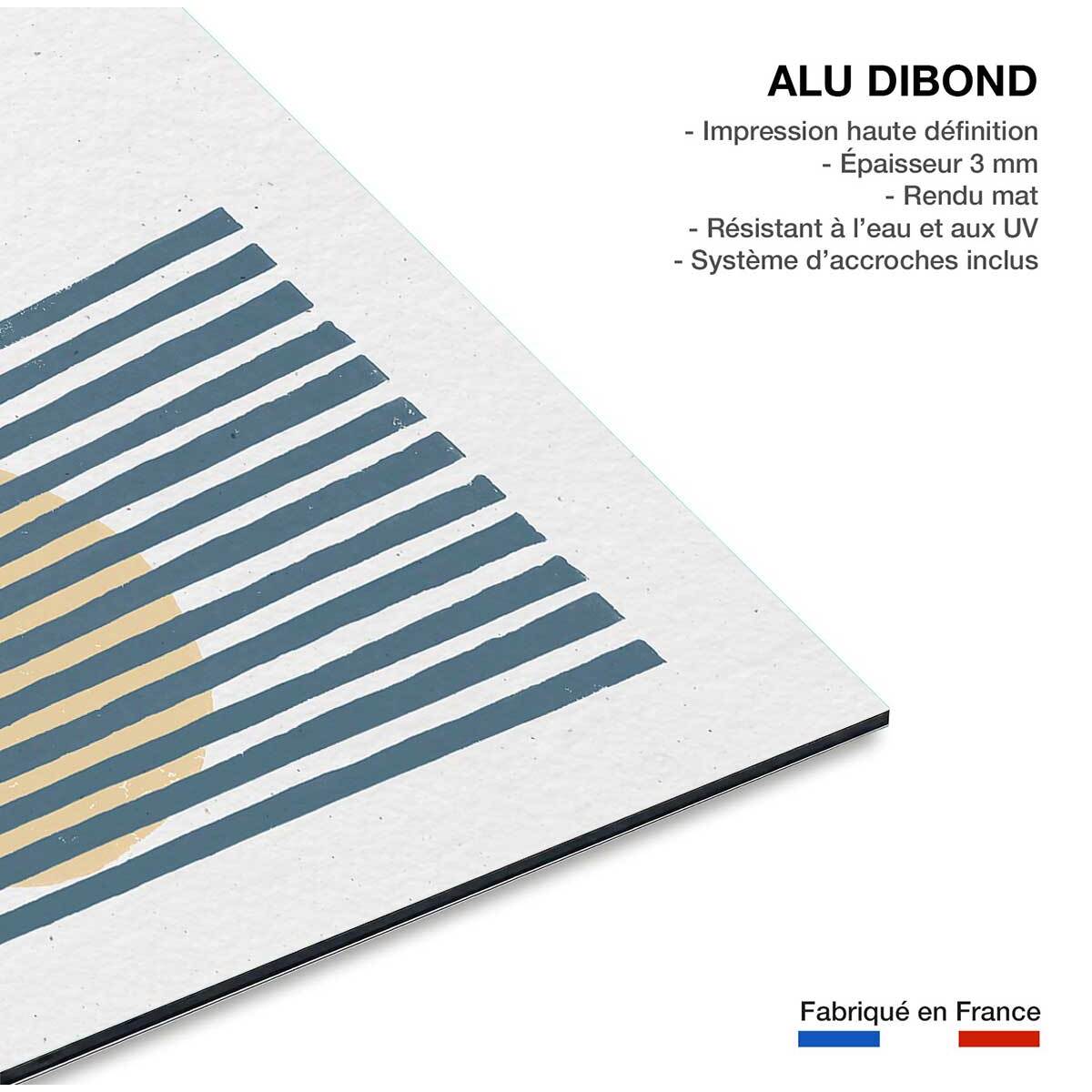 Tableau Rayures bleues d'été Tableau alu Dibond