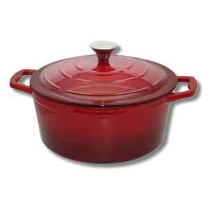 Cocotte en fonte émaillée 26 cm rouge cerise 4.5 L Elo