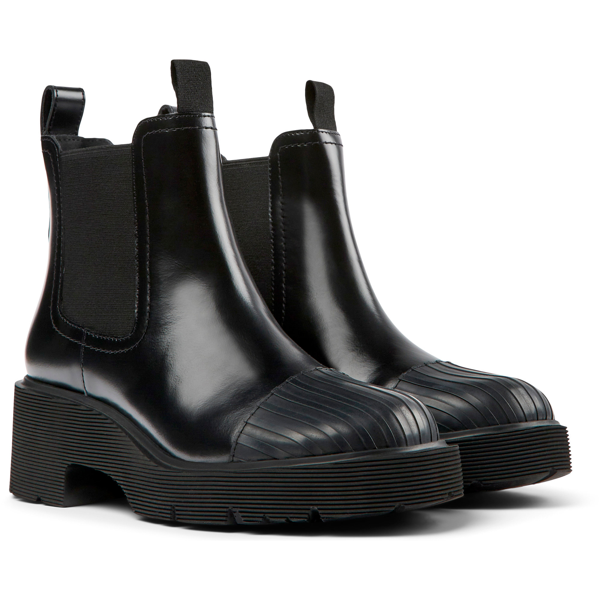 Botines - CAMPER Milah - Negro - Cuero liso