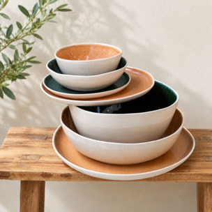 Lot de 6 assiettes creuses, CORALIA