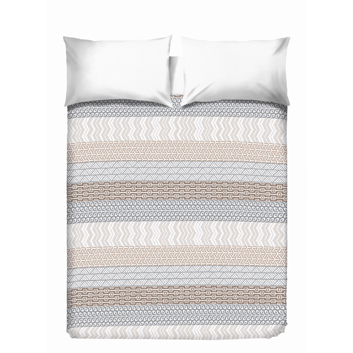 Copriletto di cotone azteco beige 100% cotone