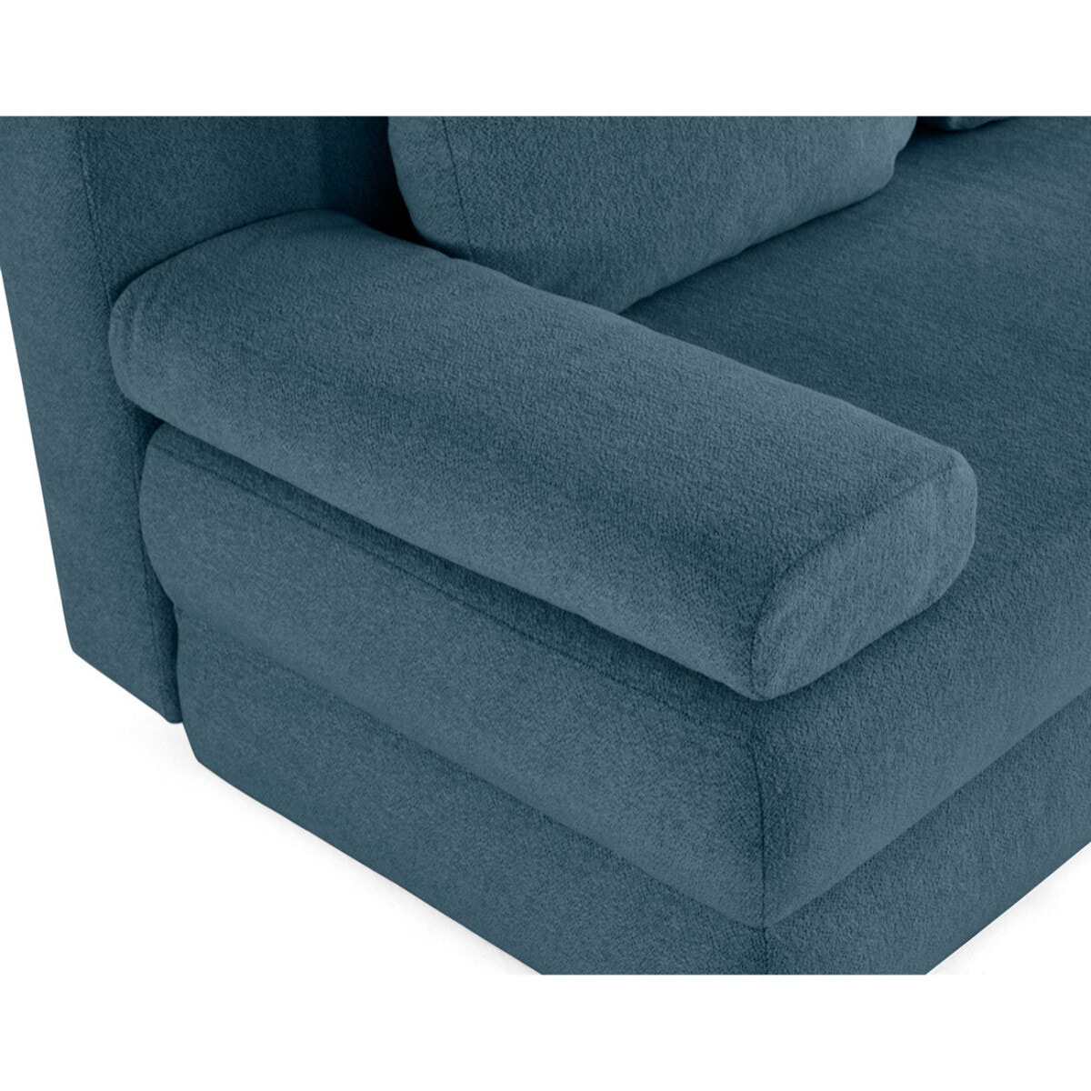 Nora - canapé 3 places convertible avec coffre en tissu texturé - Bleu