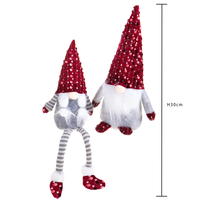 Elfi con paillettes - Pezzi 3 - ROSSO - Bianchi Dino SpA