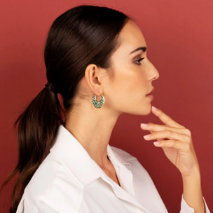 Orecchini a Cerchio Rossi Smaltati e Traforati