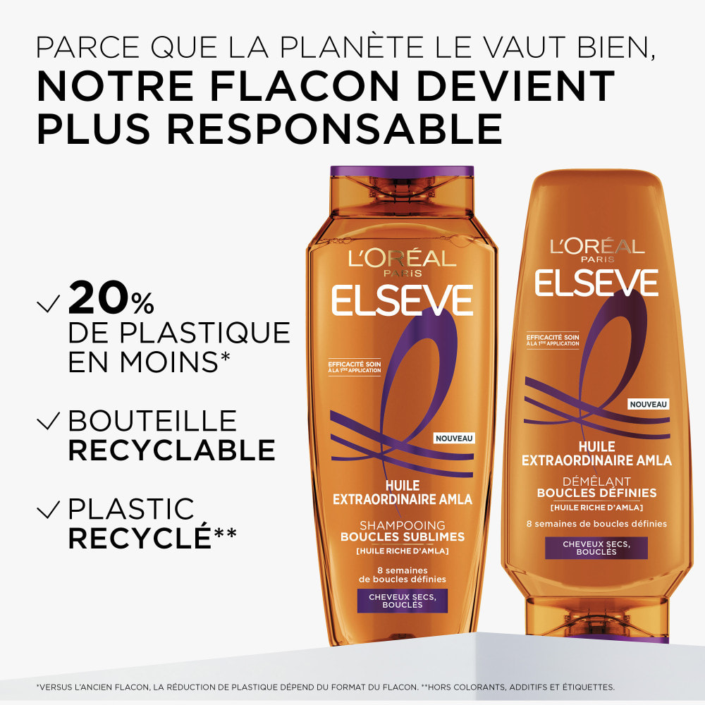 Lot de 12 - L'Oréal Paris Elseve Huile Extraordinaire Amla Après-Shampooing Démêlant Boucles Définies 200ml