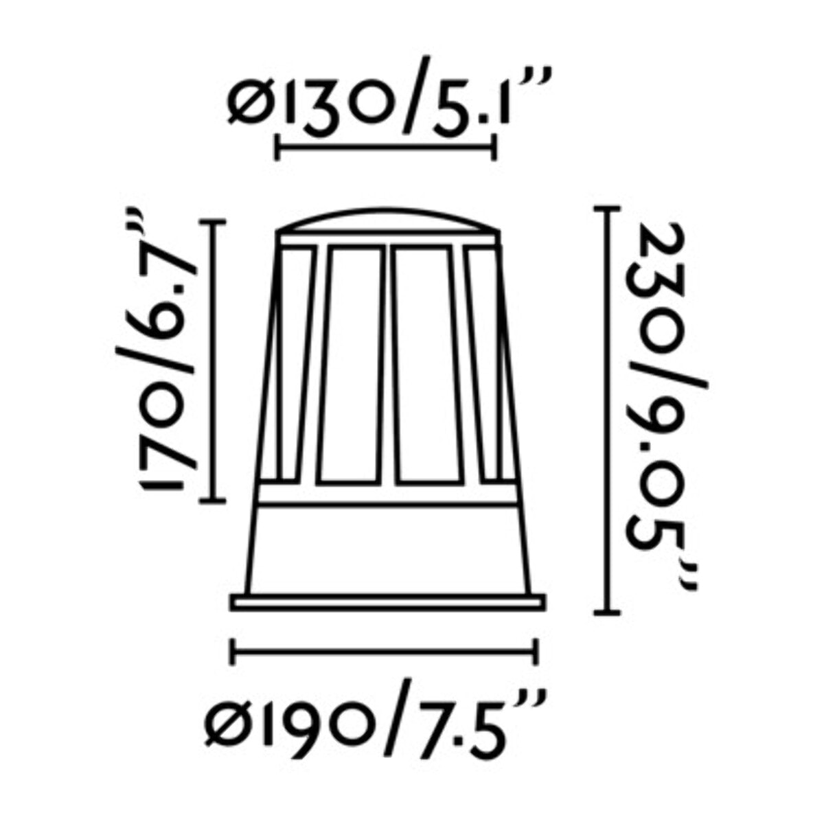 SURAT Lampe balise gris foncé