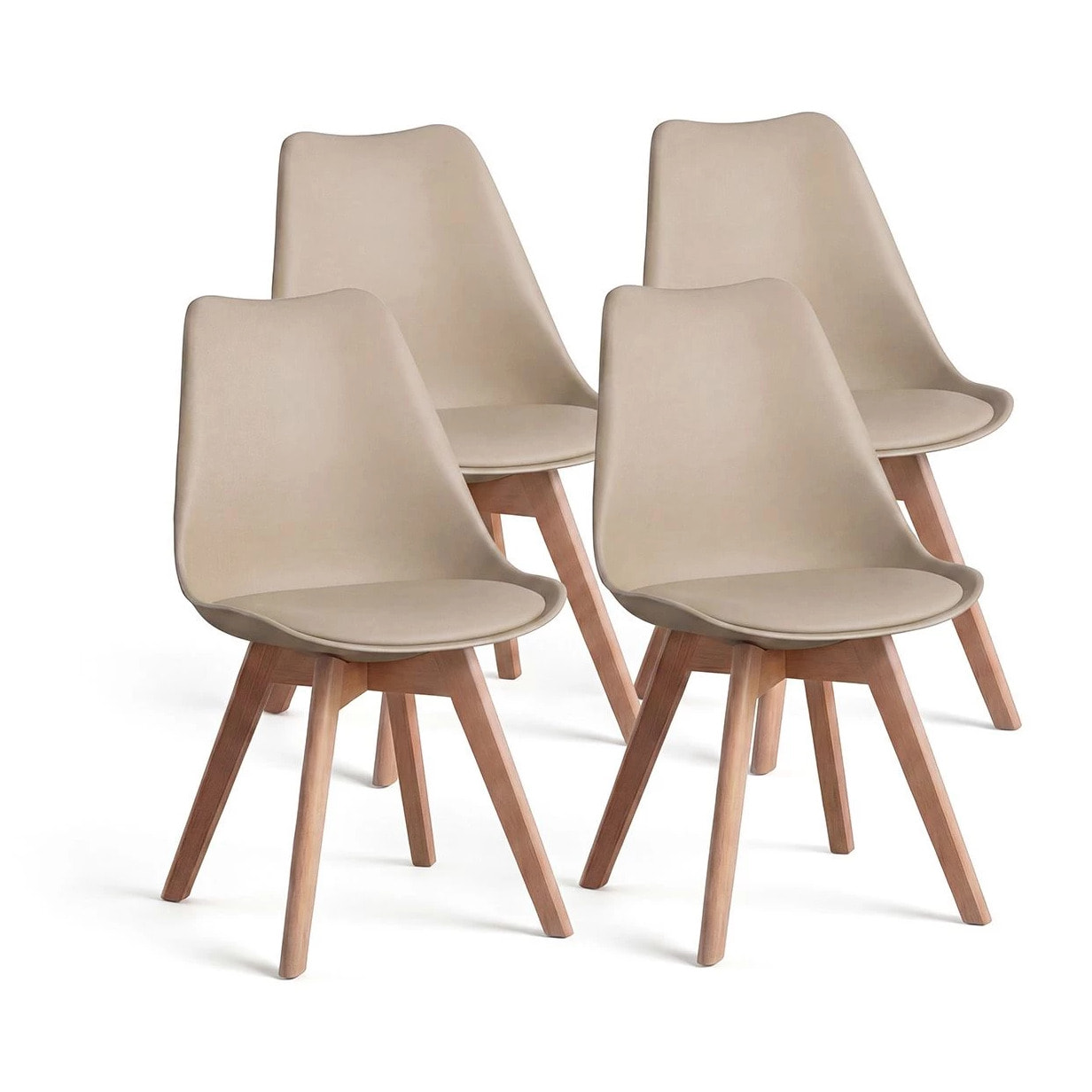 Pack 4 sillas de comedor en arena 83x49 cm Beench Arena