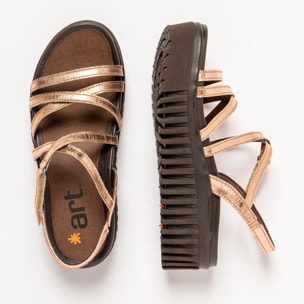 Sandalia de cuña 1576F METALIZADO ROSA/BRIGHTON color Rosa