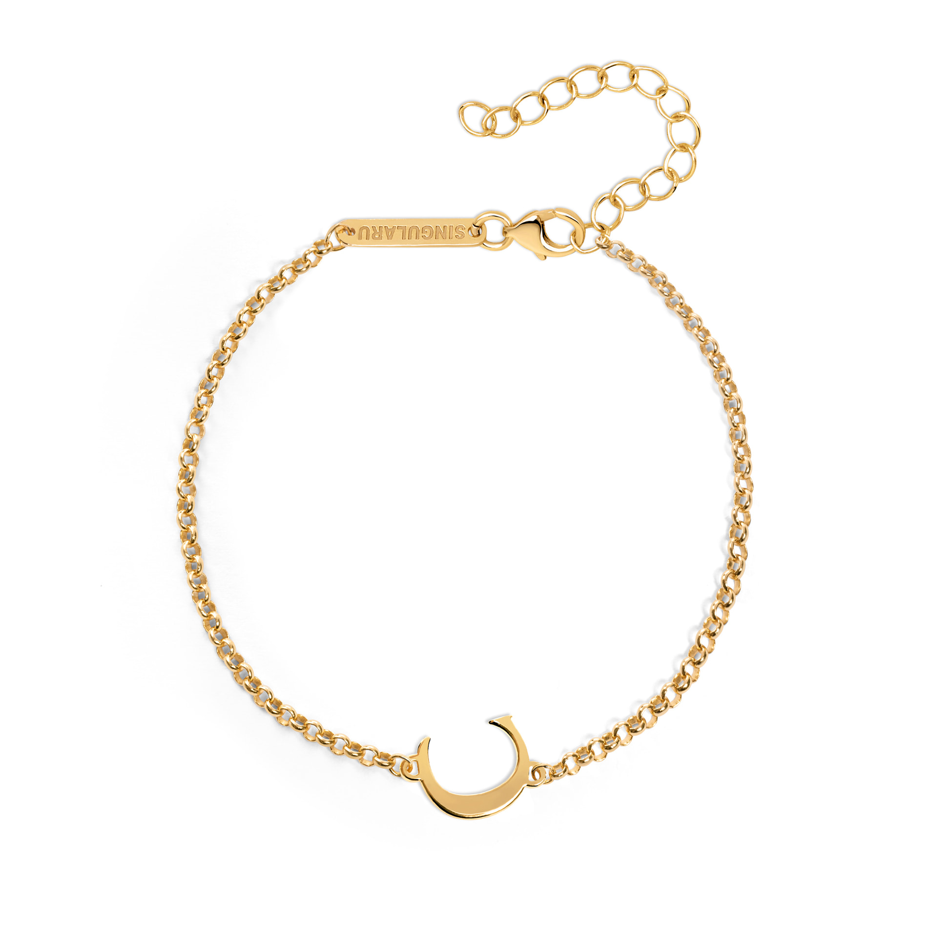 Bracciali Single Letter Argento Placcato Oro