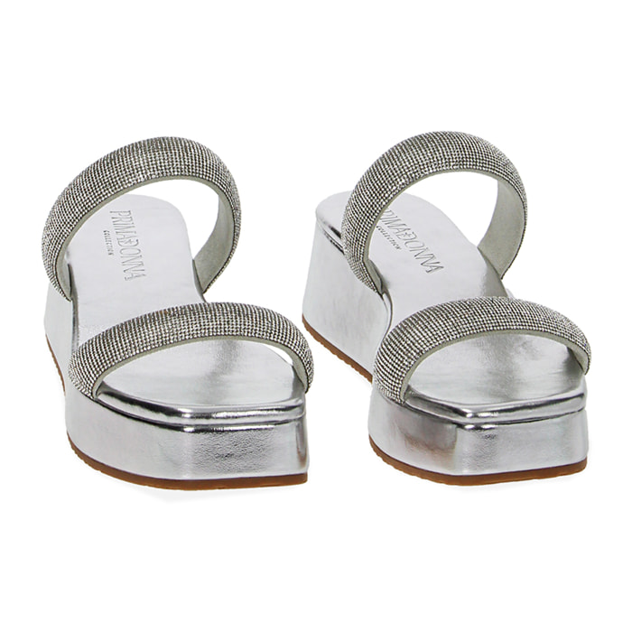 Zeppe argento in laminato