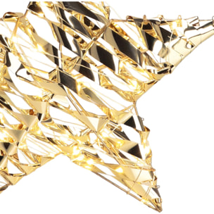 decoración colgante con forma de estrella con 40 luces micro led 30x8x30cm