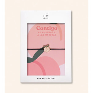 Pulsera charm "Contigo a las duras y a las maduras"