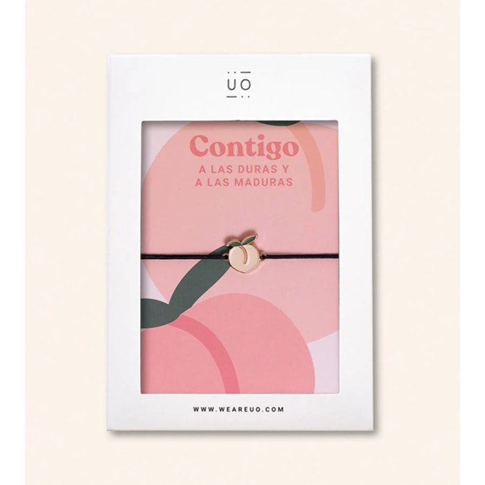 Pulsera charm "Contigo a las duras y a las maduras"