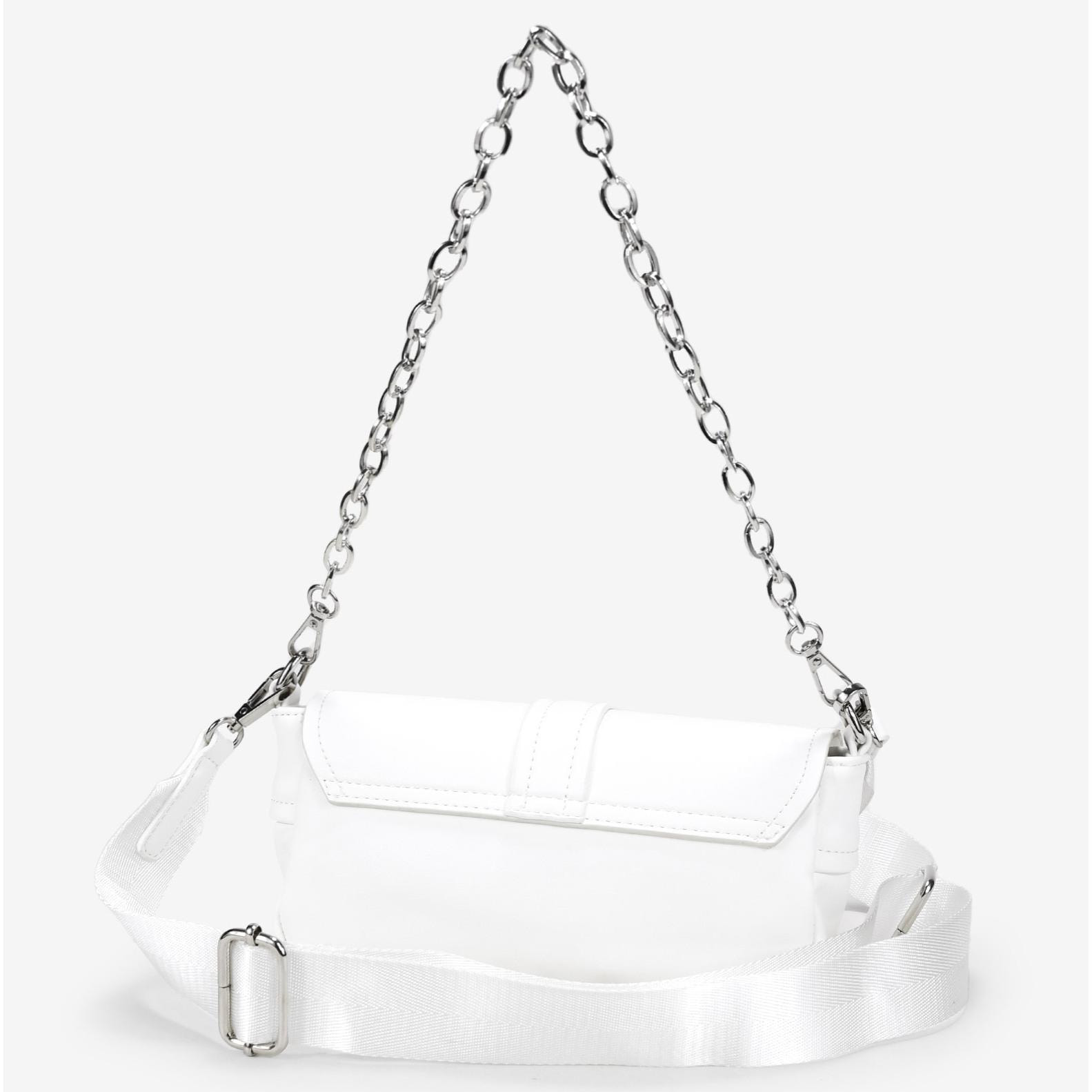 Bolso bandolera blanco con bolsillo