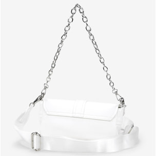 Bolso bandolera blanco con bolsillo