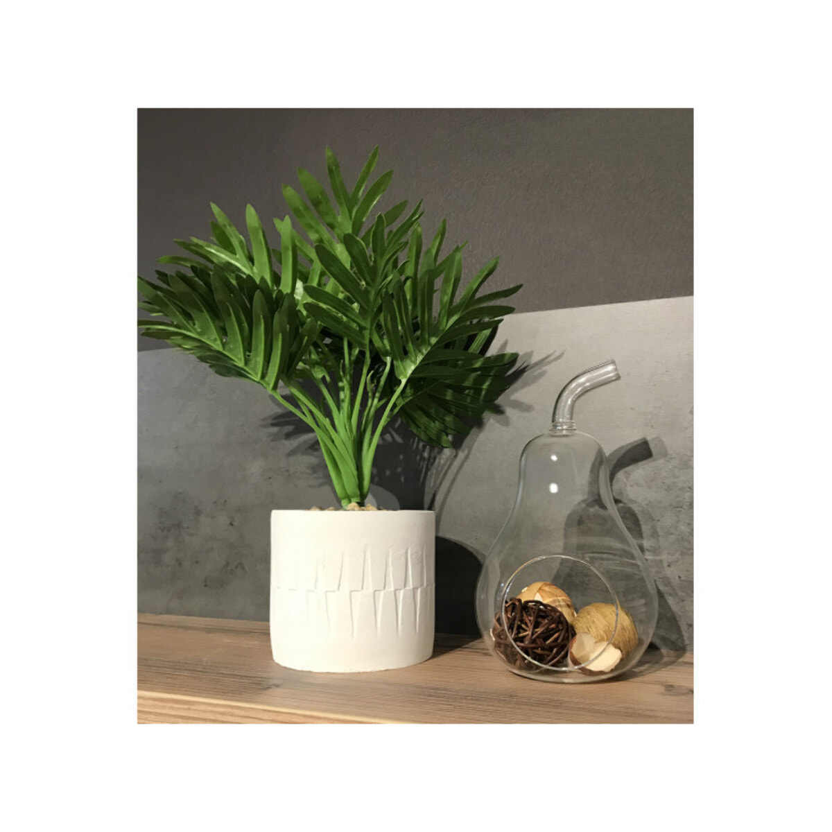 Lot de 2 vases à poser terrarium verre transparent forme poire - FORET GLASS