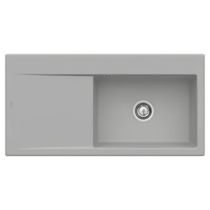 Evier a encastrer Subway Style 60 vidage auto Fossil CeramicPlus cuve a droite