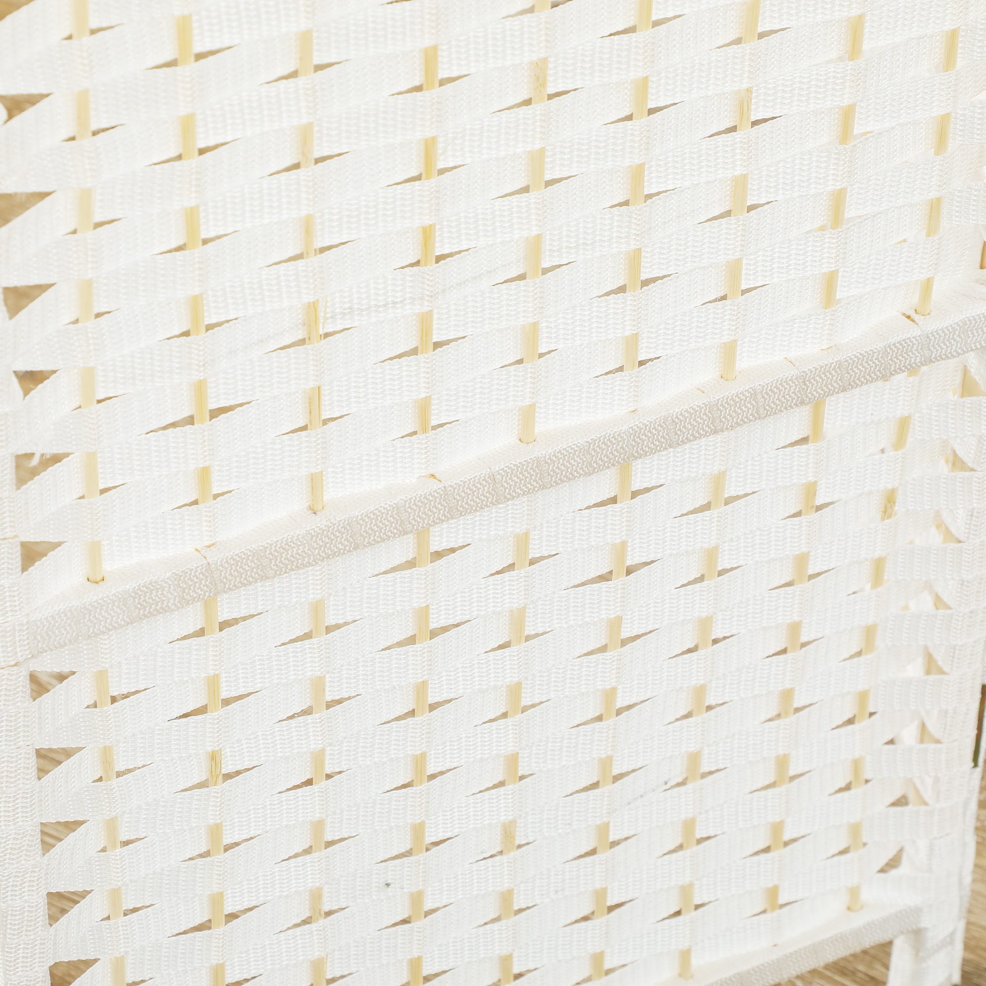 Biombo de 6 Paneles Separador de Ambientes Plegable 240x170 cm Biombo Separador de Ambientes para Salón Dormitorio Oficina Blanco