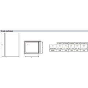 Paroi de douche à l'italienne Serenity 100 cm, Chrome Jacob Delafon