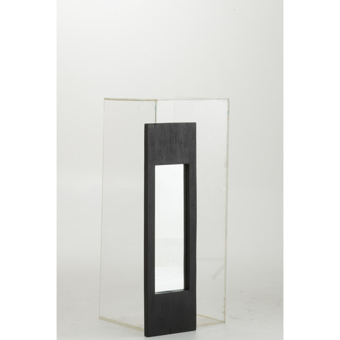 J-Line Miroir Mural - bois - noir - small
