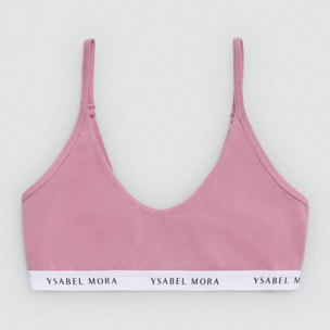 Top rosa in cotone per ragazzi